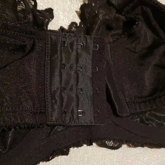 Déesse Lingerie by 'Femme Couture' Underwire Balconette Full BRA NEW BLACK Plus - Picture 7 of 16